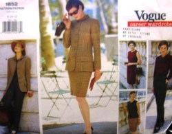 1852 EZ VOGUE JACKET, DRESS, TOP SLEEVES OR NOT,  BOTTOMS PATTERN  8-18 2 SZS